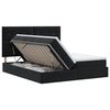 vidaXL Pat cu storage cu headboard Negru 200 x 200 cm Catifea