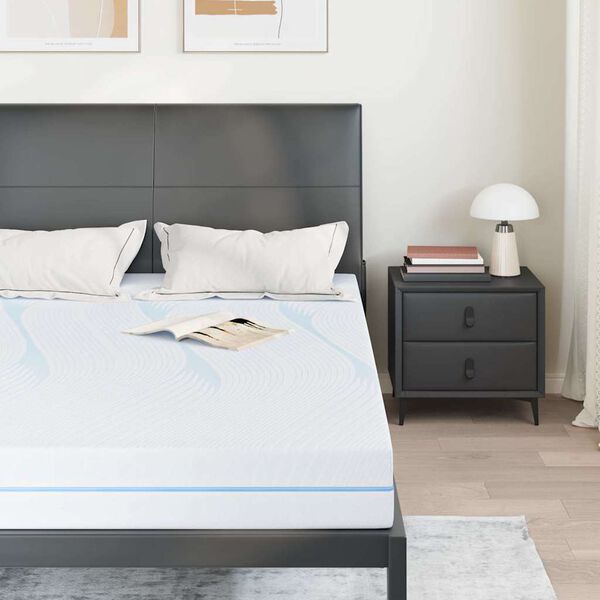 vidaXL Saltea Alb 140 x 200 cm Spumă