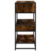 vidaXL Măsuță consolă, stejar fumuriu, 90x35x80 cm, lemn prelucrat