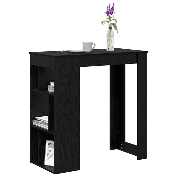 vidaXL Masă de bar Stejar Negru 102 x 50 x 103,5 cm Lemn compozit