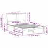 vidaXL Cadru de pat Maroniu și taupe 160 x 200 cm Lemn masiv de pin