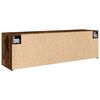 vidaXL Dulap perete baie, stejar fumuriu, 100x25x30 cm, lemn prelucrat