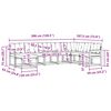 vidaXL Set de canapele de exterior 8 pcs Gri natural și deschis