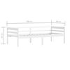 vidaXL Cadru de pat, alb, 90x200 cm, lemn de pin masiv