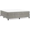 vidaXL Pat box spring cu saltea, gri deschis, 180x200 cm, catifea