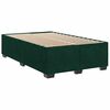 vidaXL Pat box spring cu saltea, verde &icirc;nchis, 120x200 cm, catifea