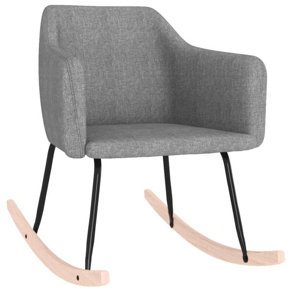 &nbsp;vidaXL Scaun balansoar, gri deschis, material textil