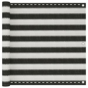 vidaXL Prelată pentru balcon din HDPE, 90 x 400 cm, antracit și alb