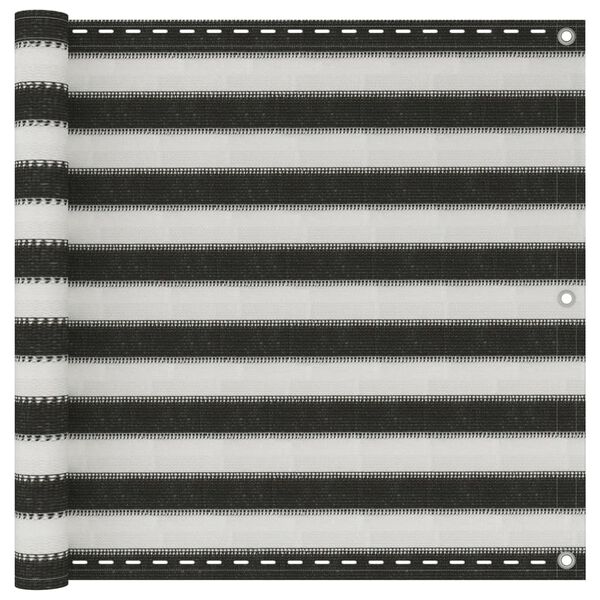 vidaXL Prelată pentru balcon din HDPE, 90 x 400 cm, antracit și alb