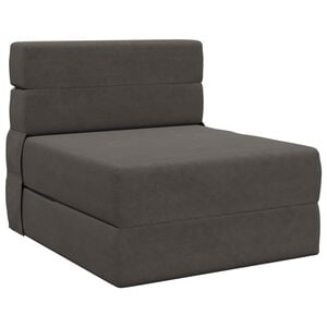 vidaXL Canapea Pat Pliabilă Gri &icirc;nchis 70 x 72 x 60 cm Țesătură