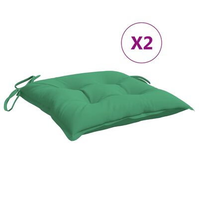 vidaXL Perne de scaun, 2 buc., verde, 40x40x7 cm, textil oxford