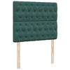 vidaXL Pat box spring cu saltea, verde &icirc;nchis, 120x190 cm, catifea