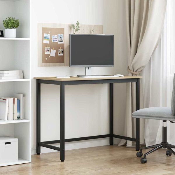 vidaXL masă Stejar Sonoma 80 x 50 x 76,5 cm Lemn ingineresc și oțel