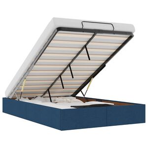 vidaXL Cadru de pat otoman fără saltea Albastru 120x200 cm țesătură