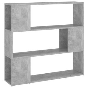 vidaXL Bibliotecă/Separator cameră, gri beton, 100x24x94 cm