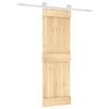 vidaXL Ușă glisantă Natural și Alb 70 x 210 cm Lemn de Pin Solid