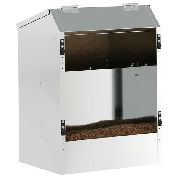 vidaXL Urmărire pentru iepuri Argintiu 64.5 x 25.5 x 45.5 cm