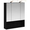 vidaXL Dulap cu oglindă pentru baie Stejar Negru 60 x 14.5 x 70 cm