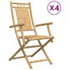 vidaXL Scaune pliante 4 buc 53x66x99 cm Bambus