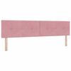 vidaXL Pat cu arcuri cu saltea cu headboard Roz 200 x 200 cm Catifea