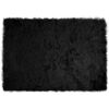 vidaXL Covor din de oaie artificială TAFALLA Negru 140 x 200 cm