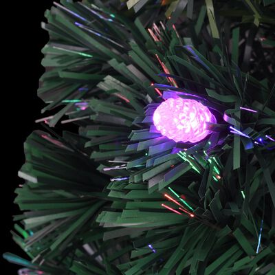 vidaXL Brad de Crăciun artificial cu suport/LED 210 cm fibră optică