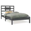 vidaXL Cadru de pat, gri, 100x200 cm, lemn masiv