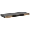 vidaXL Raft de perete suspendat, gri extralucios, 60x23,5x3,8 cm, MDF