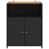 vidaXL Dulap cu raft Negru 70 x 50 x 87 cm Poliester și Rattan Roly