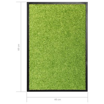 vidaXL Covoraș de ușă lavabil, verde, 40 x 60 cm