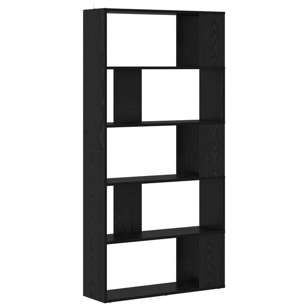 vidaXL Dulap pentru cărți Stejar Negru 80 x 24 x 159 cm Lemn compozit