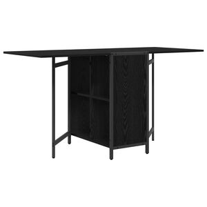 vidaXL Masă de dining 144 x 60 x 75 cm Lemn prelucrat Stejar Negru