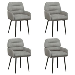 vidaXL Scaune de dining 4 buc. Catifea Gri deschis 59 x 59,5 x 90 cm