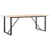 vidaXL Masă bucătărie, cadru O, 200x100x75 cm lemn masiv pin și Oţel