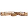 vidaXL Set de canapele de exterior 8 pcs natural Lemn Solid de Acacia