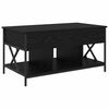 vidaXL Masă de cafea Stejar Negru 100 x 55 x 48.5 cm Lemn prelucrat