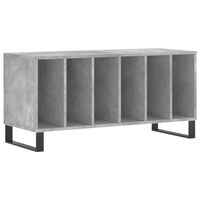 vidaXL Dulap pentru discuri gri beton, 100x38x48 cm, lemn prelucrat