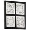 vidaXL Decorațiuni Artă Negru și Alb 40 x 40 x 1,5 cm Lemn prelucrat