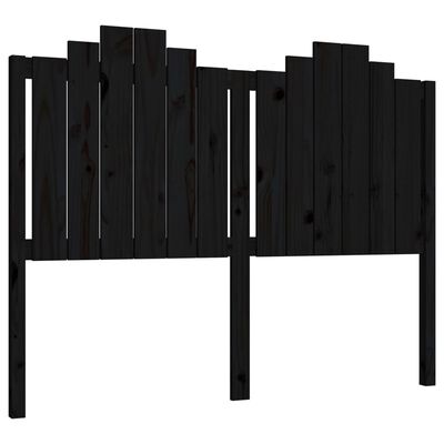 vidaXL Tăblie de pat, negru, 146x4x110 cm, lemn masiv de pin