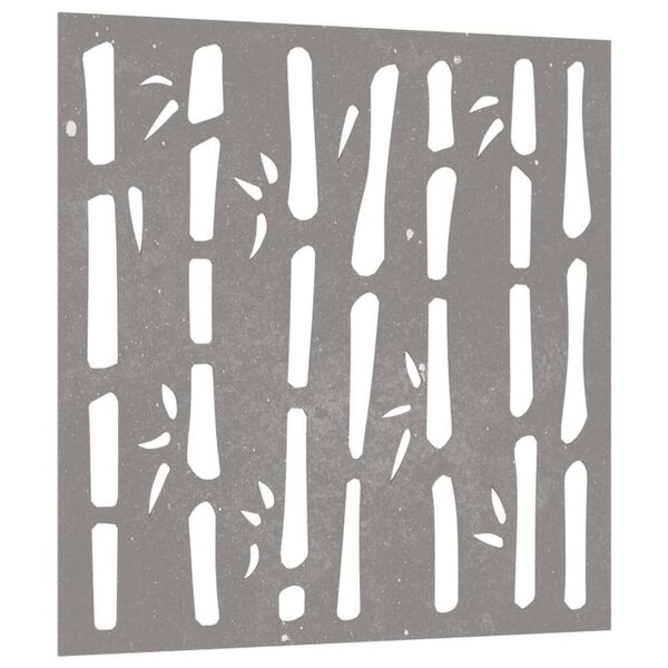 vidaXL Decor perete de grădină 55x55 cm design bambus oțel Corten