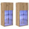 vidaXL Șifonieri pentru TV montate pe perete 2 pcs Stejar Artizanal