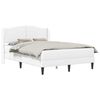 vidaXL Cadru de pat cu headboard Alb 160 x 200 cm Piele artificială