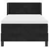 vidaXL Pat cu arcuri cu saltea cu headboard Negru 200 x 90 cm Catifea
