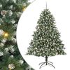 vidaXL Brad de Crăciun artificial Verde 240 cm PVC și Plastic și Oțel