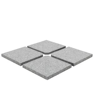 vidaXL Plăci de greutate umbrelă, 4 buc., gri, 100 kg, granit, pătrat