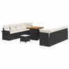 vidaXL Set de canapele pentru grădină 11 buc. Negru Rattan poli