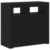 vidaXL Bufet Stejar Negru 80 x 35 x 75 cm Lemn prelucrat