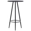 vidaXL Set mobilier de bar, 5 piese, negru, material textil