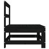 vidaXL Canapea de mijloc pentru grădină, negru, lemn masiv de pin