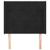 vidaXL Tăblie de pat cu aripioare, negru, 103x16x118/128 cm, catifea